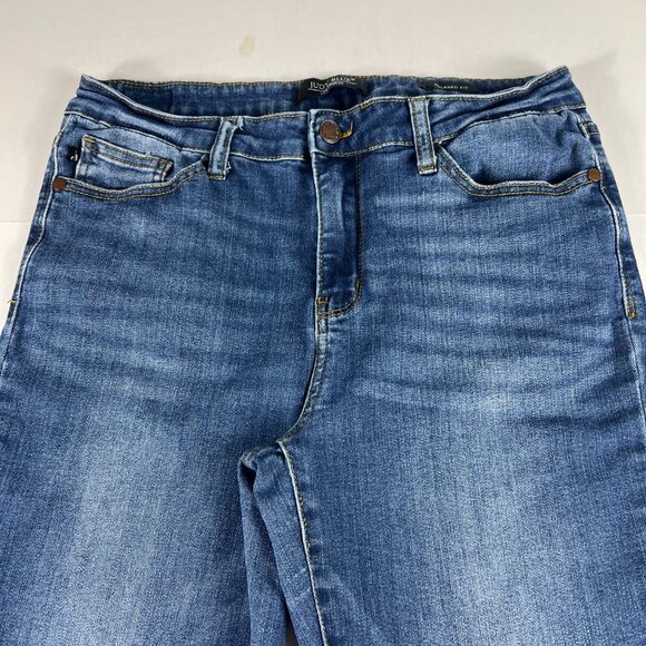 Judy Blue Jeans Women's 31x26* Relaxed Mid Rise Crop Blue Stretch Denim Tag 31 - Picture 2 of 16